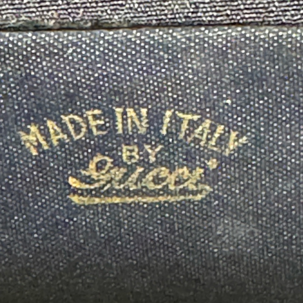 Gucci Rare Pre-1955 Vintage Navy Blue GG Envelope Bag with COA - Picture 6 of 11